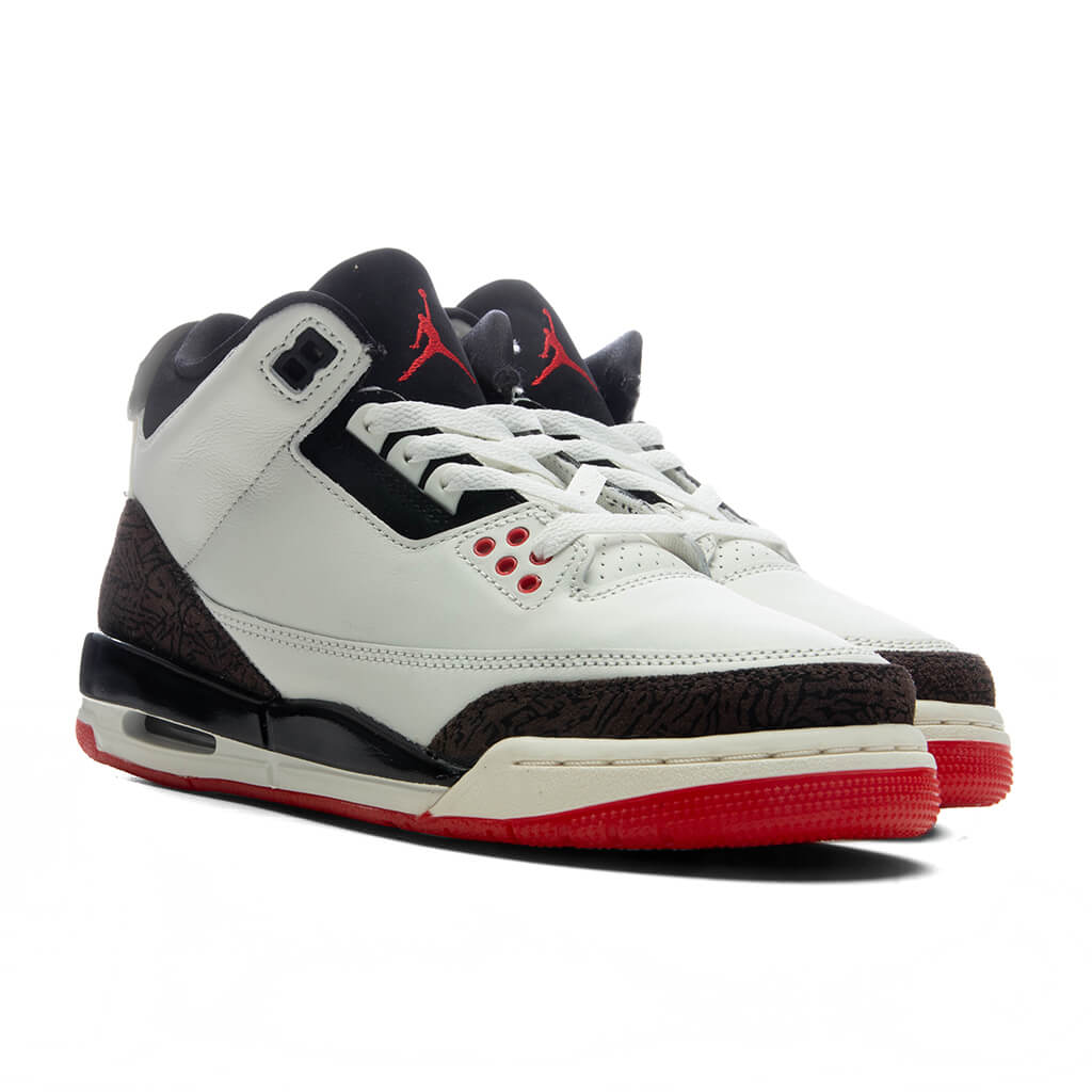 Air Jordan 3 Retro OG 'World's Best Dad' (GS) - Sail/Black/University Red/Pale Ivory