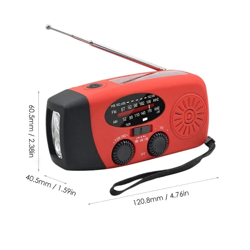 Hand-Crank Solar Emergency Radio