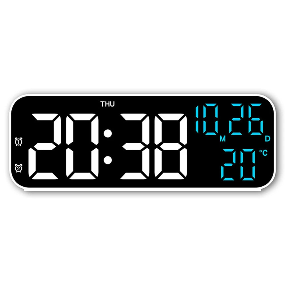 Digital LED Alarm Clock with Temperature Display
