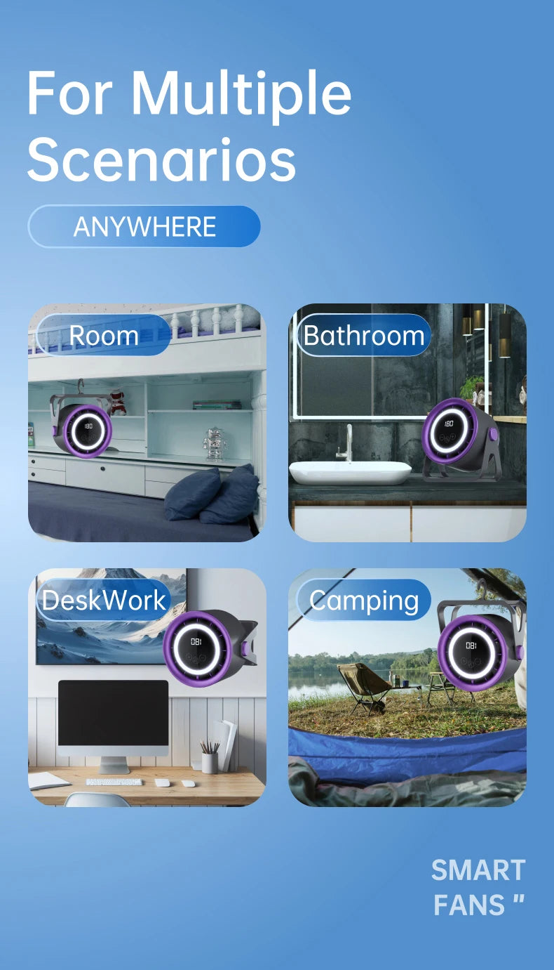 Desktop Bladeless Turbo Fan (1800mAh)