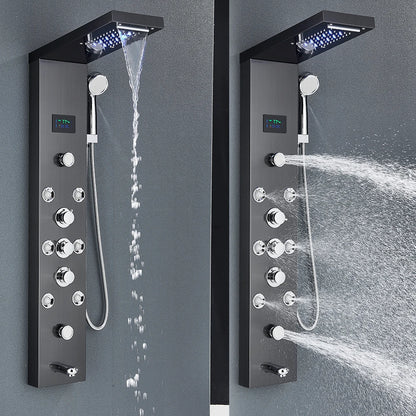 LED Shower Panel Tower with Hydroelectric LCD Display