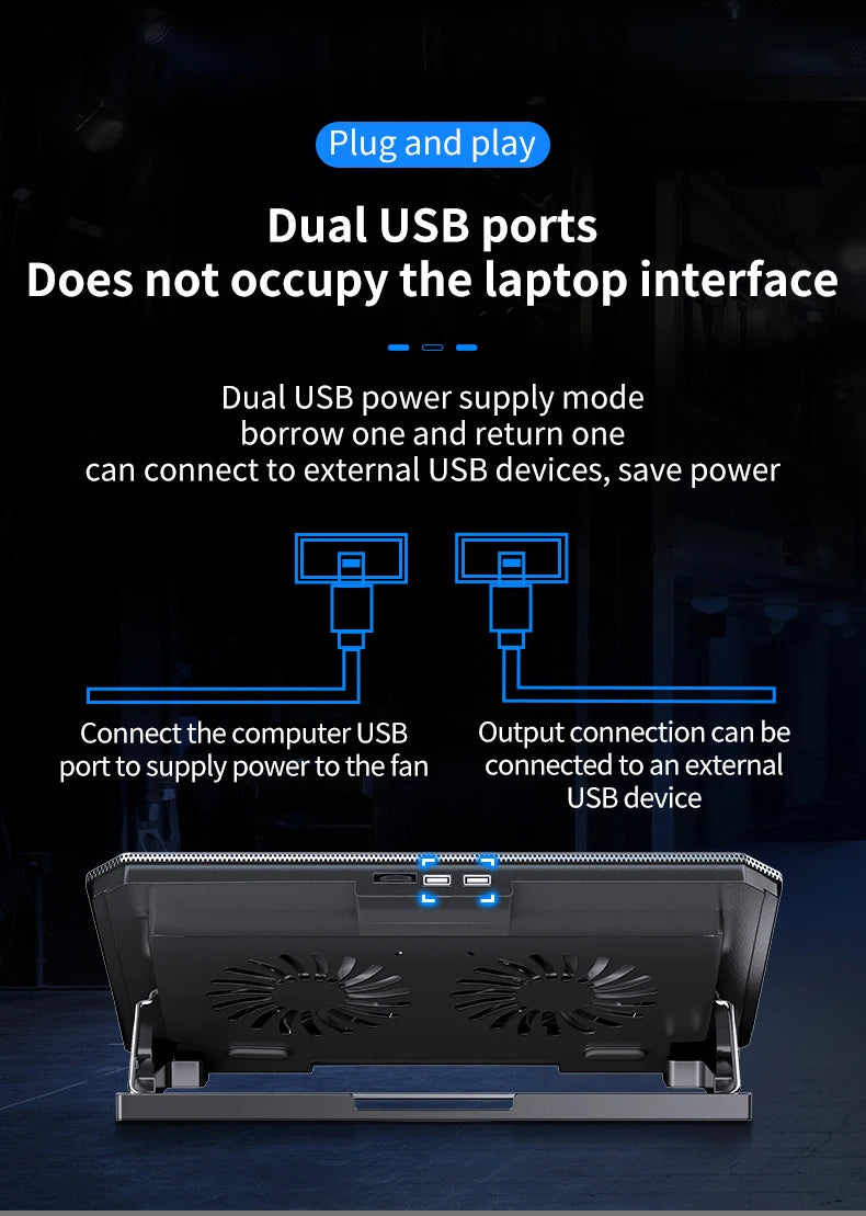 Q100 17-inch Gaming Laptop Cooling Pad (2600RPM)