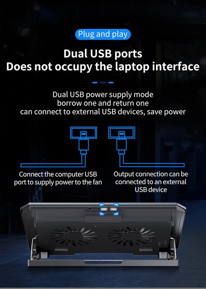 Q100 17-inch Gaming Laptop Cooling Pad (2600RPM)