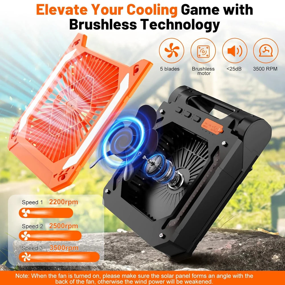Portable Camping Fan with LED (20000mAh)