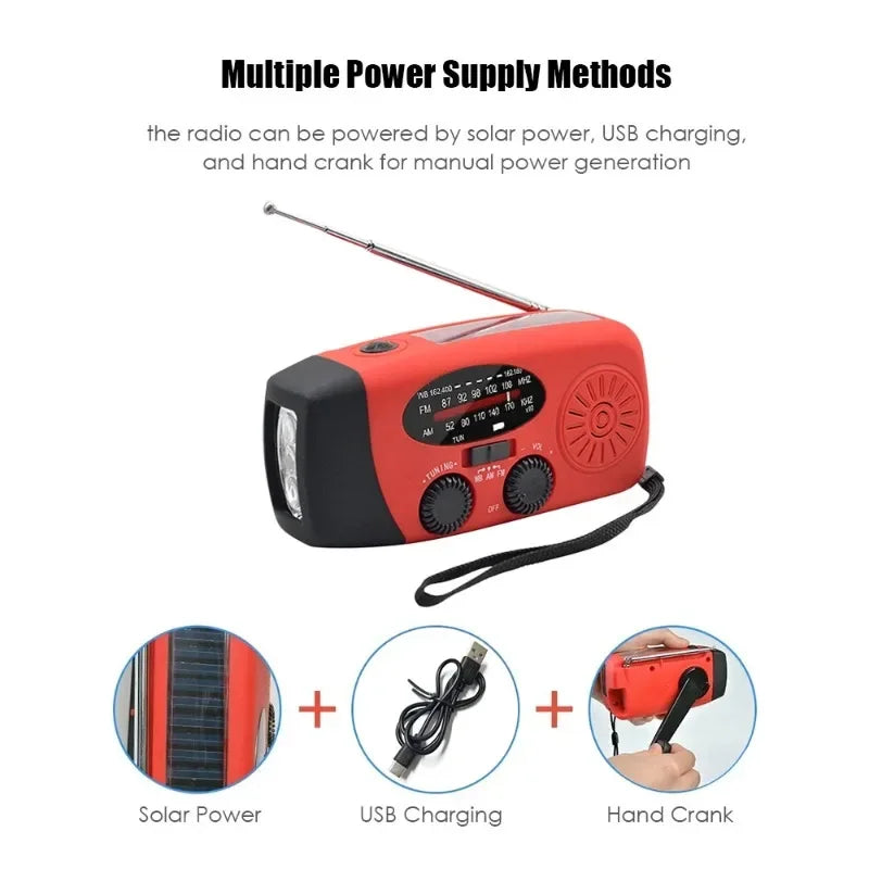 Hand-Crank Solar Emergency Radio