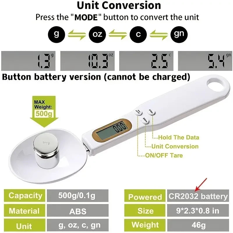 Digital Spoon Scale (0.1–500g)