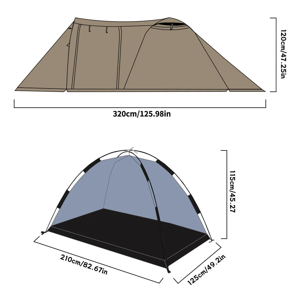 Fireproof Winter Hot Tent (2-Person)