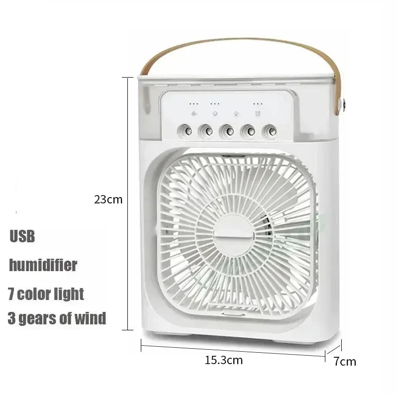 3-in-1 Mini Air Cooler + Fan + Night Light