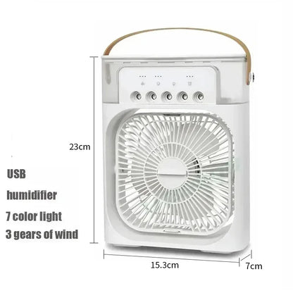 3-in-1 Mini Air Cooler + Fan + Night Light