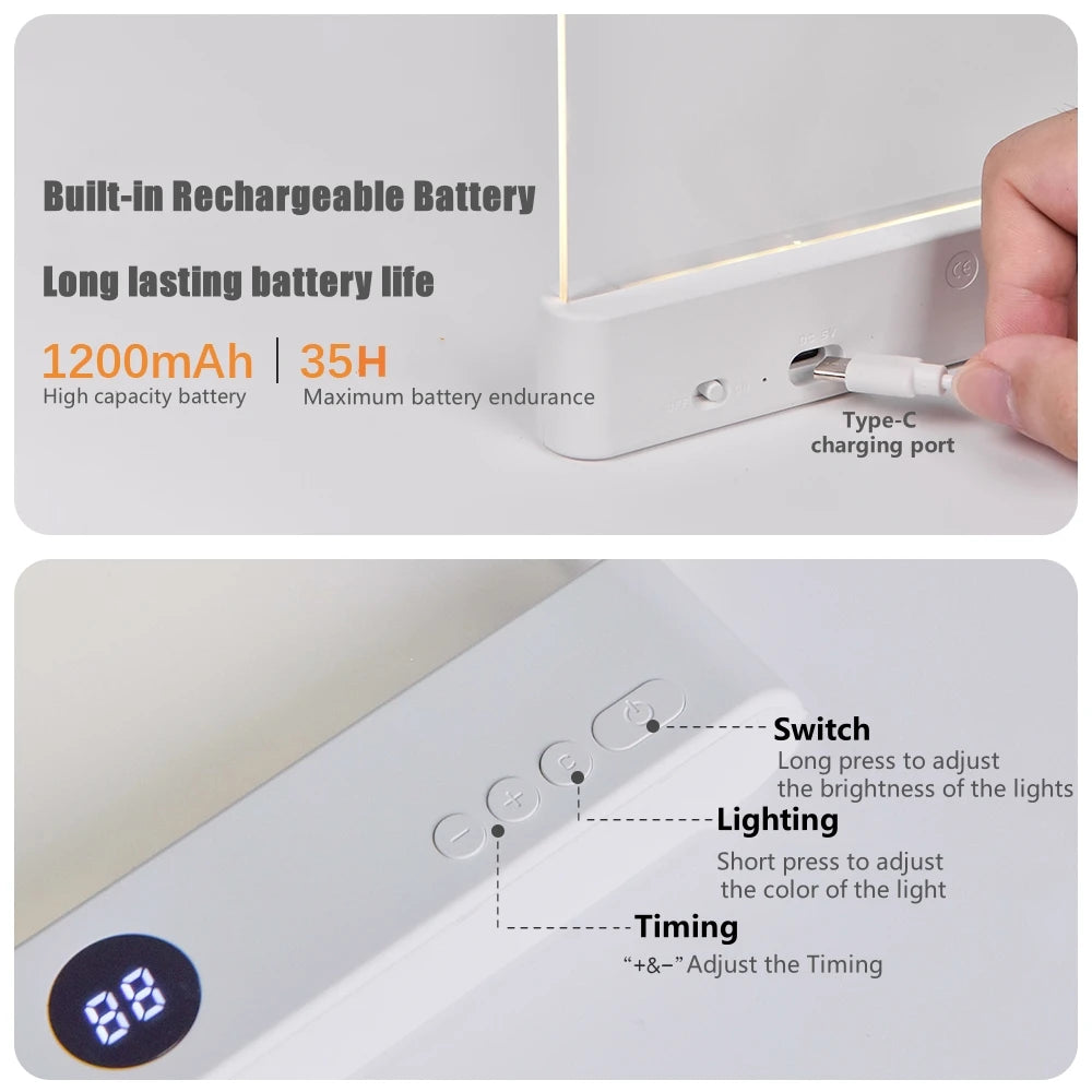 USB Flat Panel Reading Light (Eye Protection)