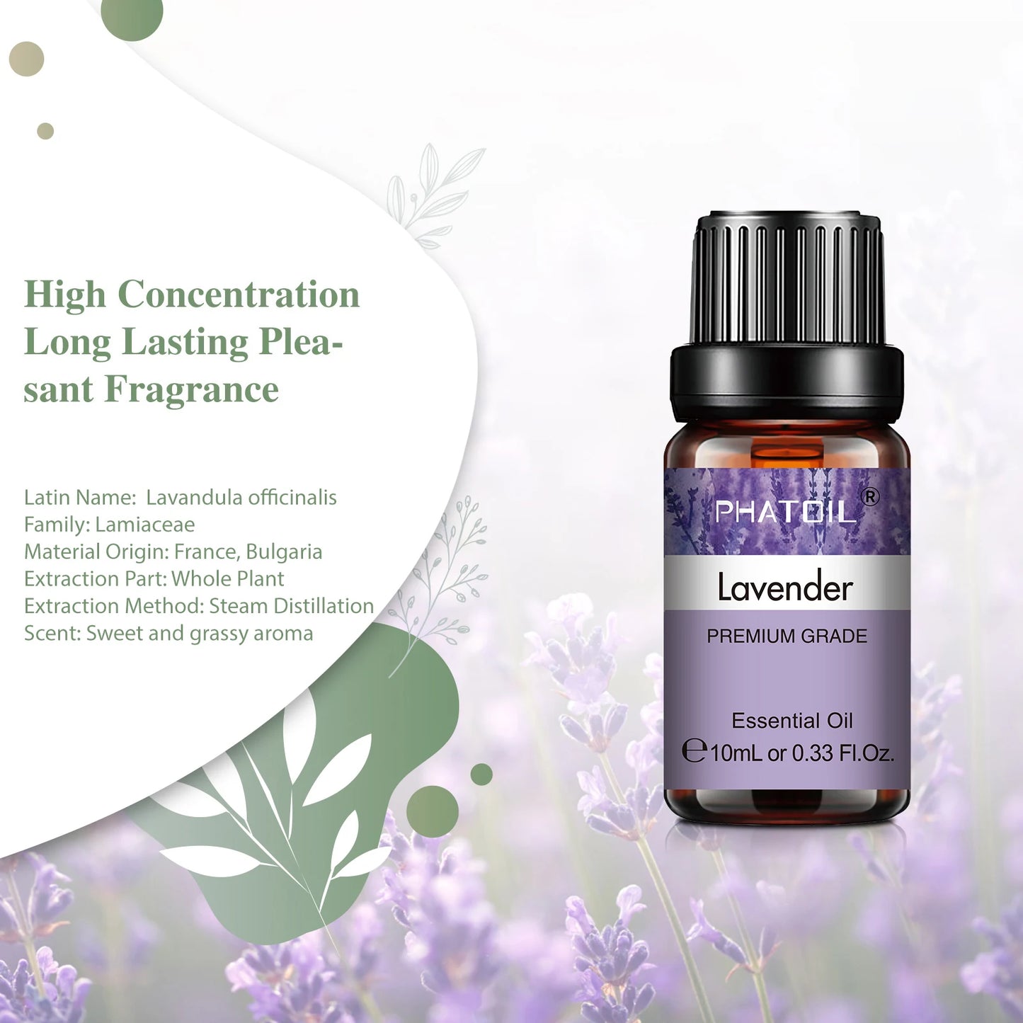 10ml Natural Essential Oil (Lavender/Jasmine/Vanilla)