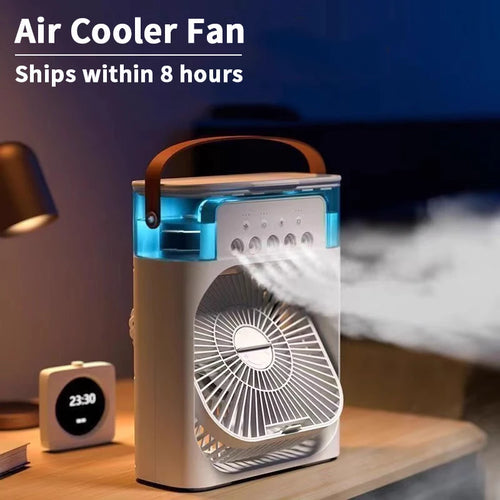 3-in-1 Mini Air Cooler + Fan + Night Light