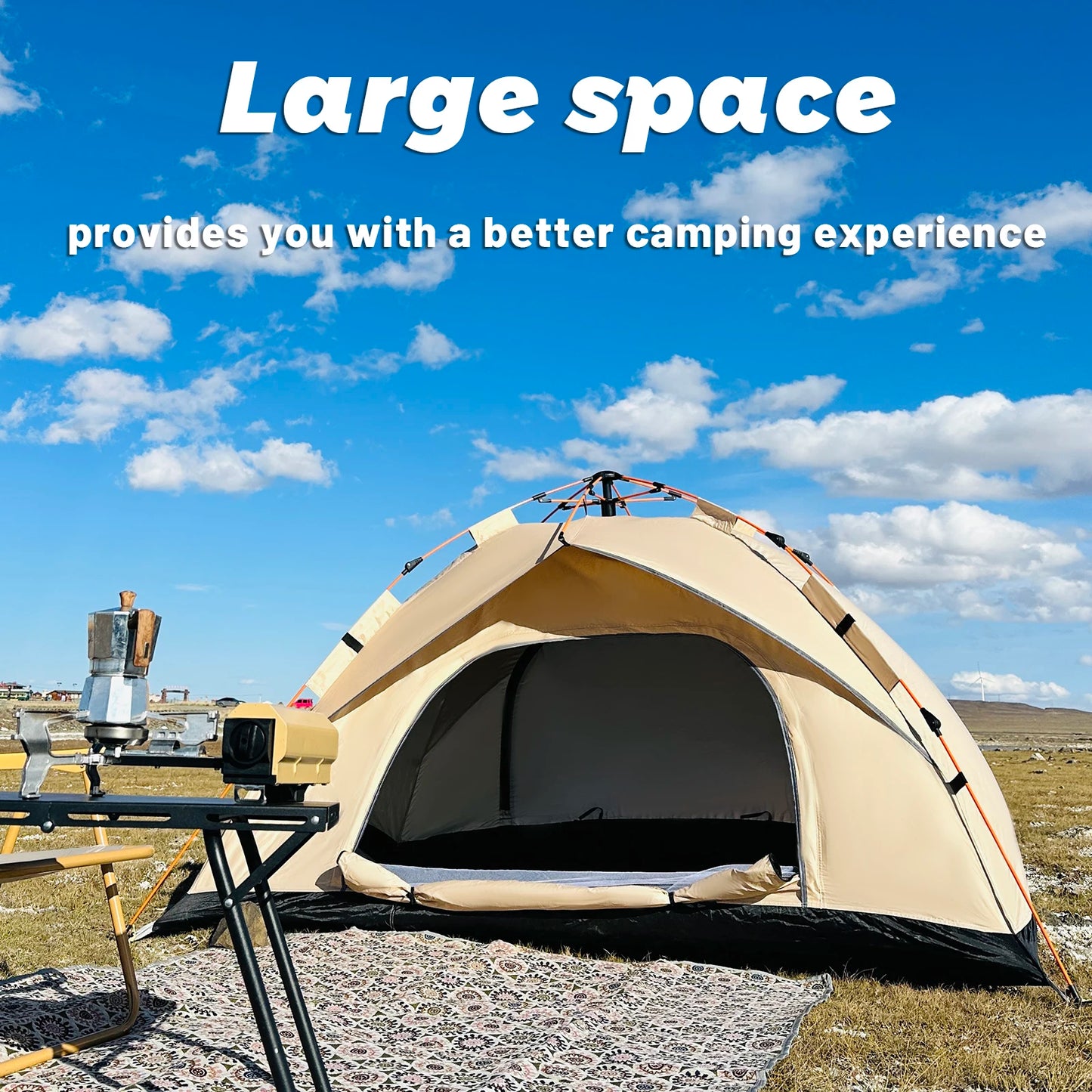 Automatic Pop-Up Camping Tent (4-Person)