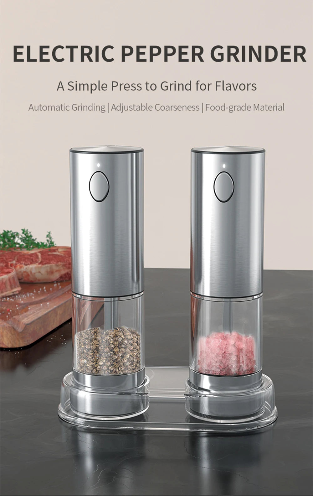 USB Electric Pepper & Salt Grinder