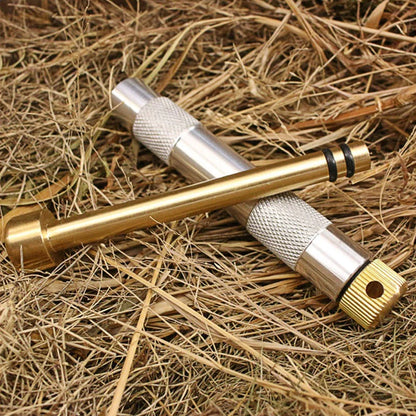 Brass Emergency Fire Starter Tube