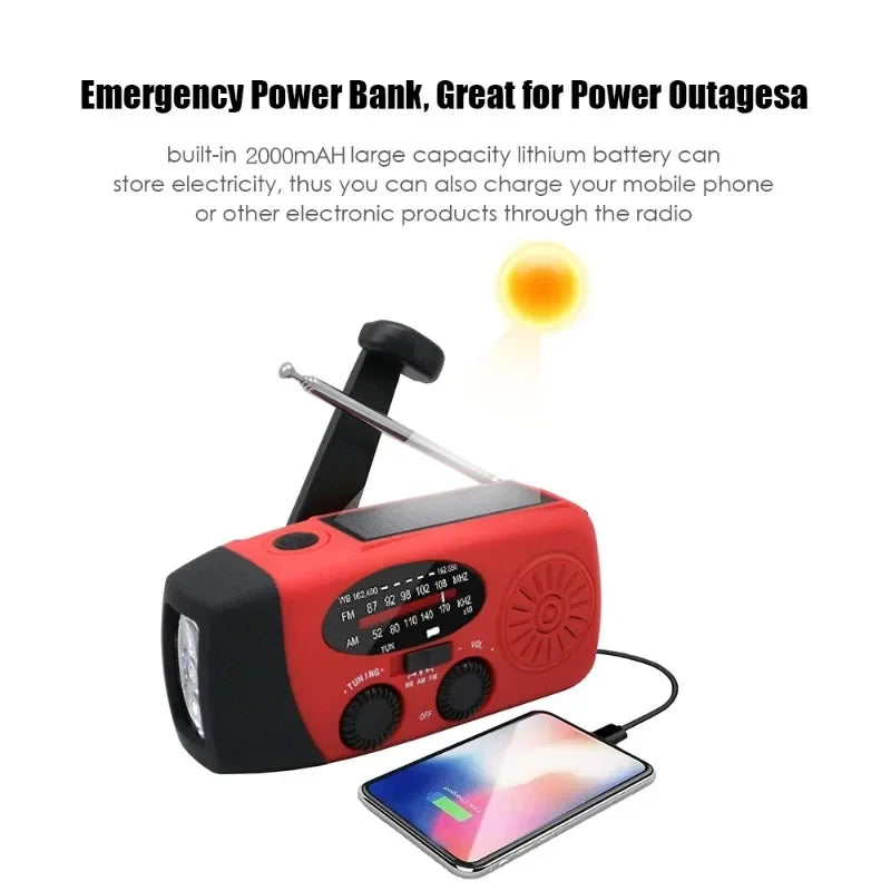 Hand-Crank Solar Emergency Radio
