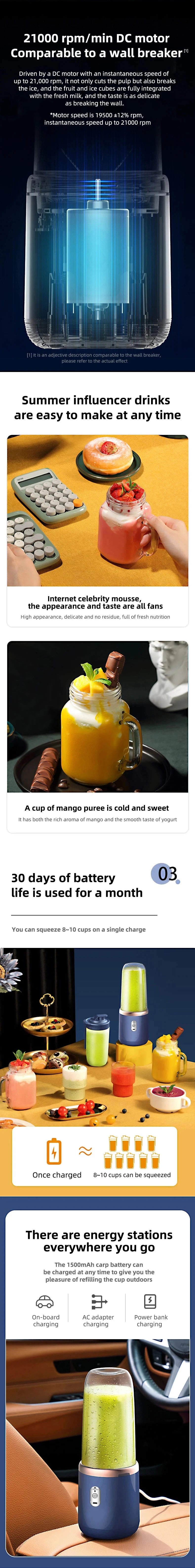 Mini USB Portable Juicer Blender