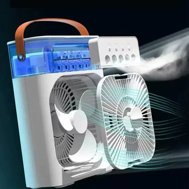 3-in-1 Mini Air Cooler + Fan + Night Light