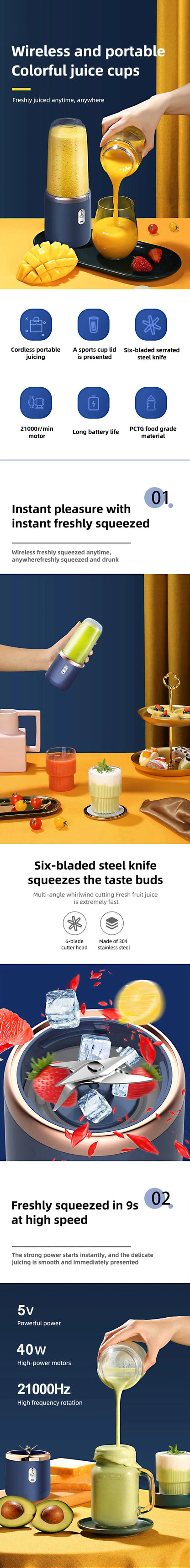 Mini USB Portable Juicer Blender