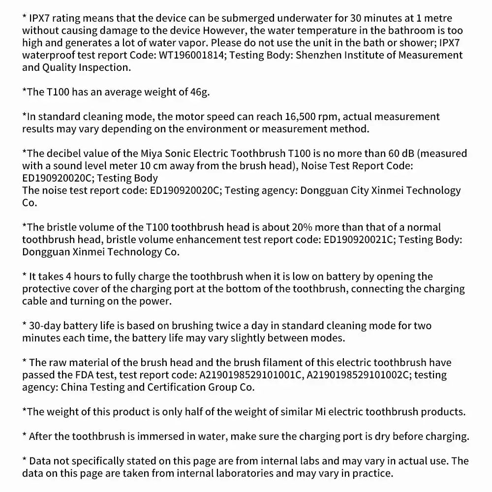 Xiaomi Mijia T100 Sonic Toothbrush