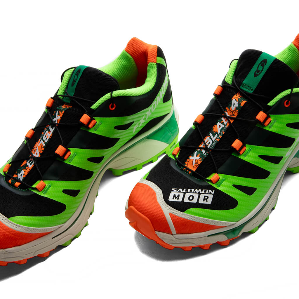 Salomon x Feid XT-4 OG Ferxxocalipsis - Black/Green Gecko/Shocking Orange