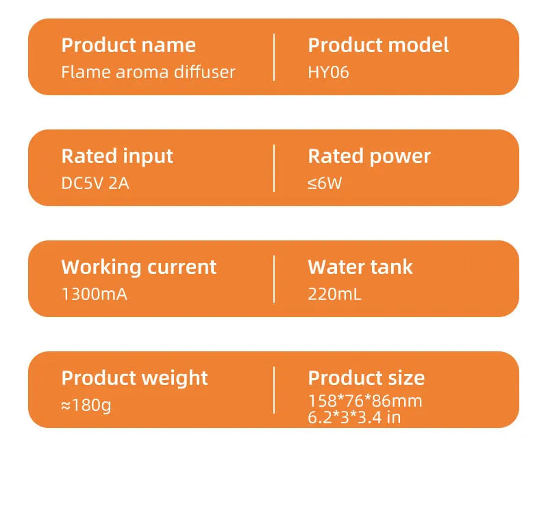 Flame Effect Essential Oil Diffuser