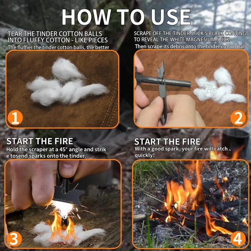Waterproof Cotton Fire Starter (20pcs)