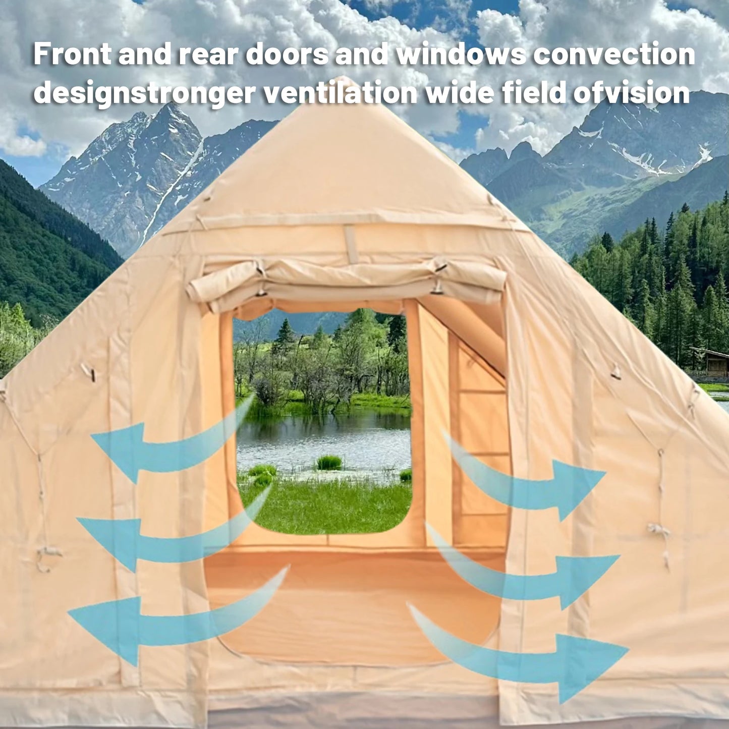 Inflatable Camping Tent (4–8 Person)