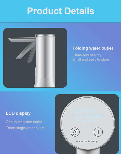 Rechargeable Water Bottle Dispenser Pump