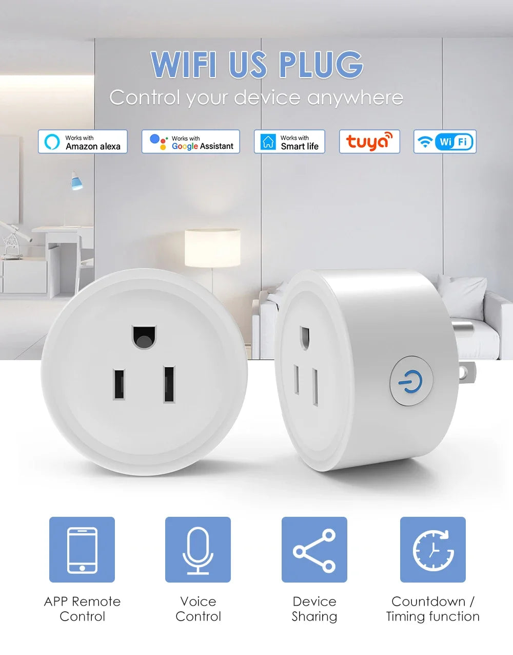 Tuya Smart WiFi Plug (US 10A)