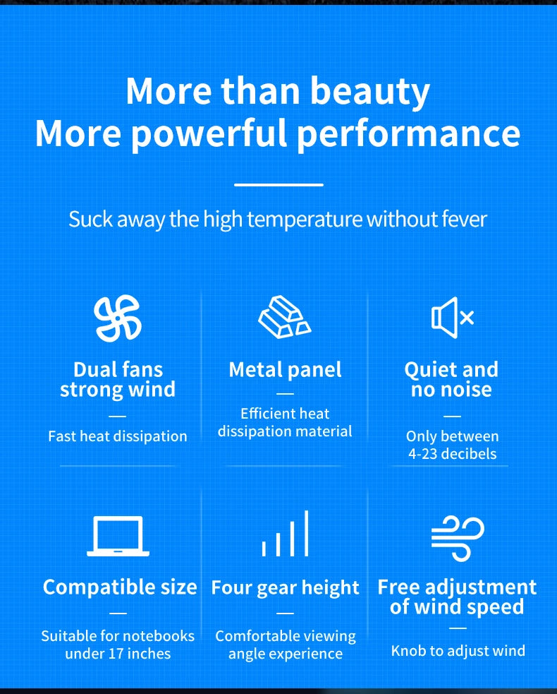 Q100 17-inch Gaming Laptop Cooling Pad (2600RPM)