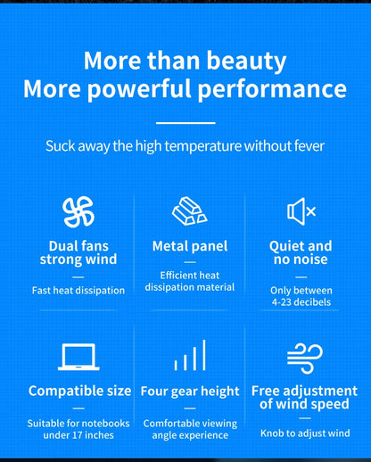 Q100 17-inch Gaming Laptop Cooling Pad (2600RPM)