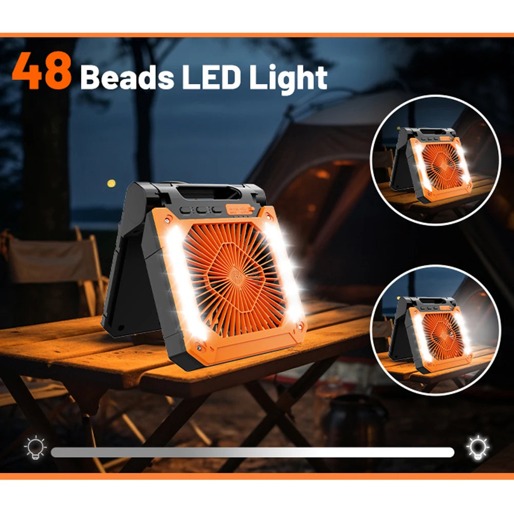 Portable Camping Fan with LED (20000mAh)