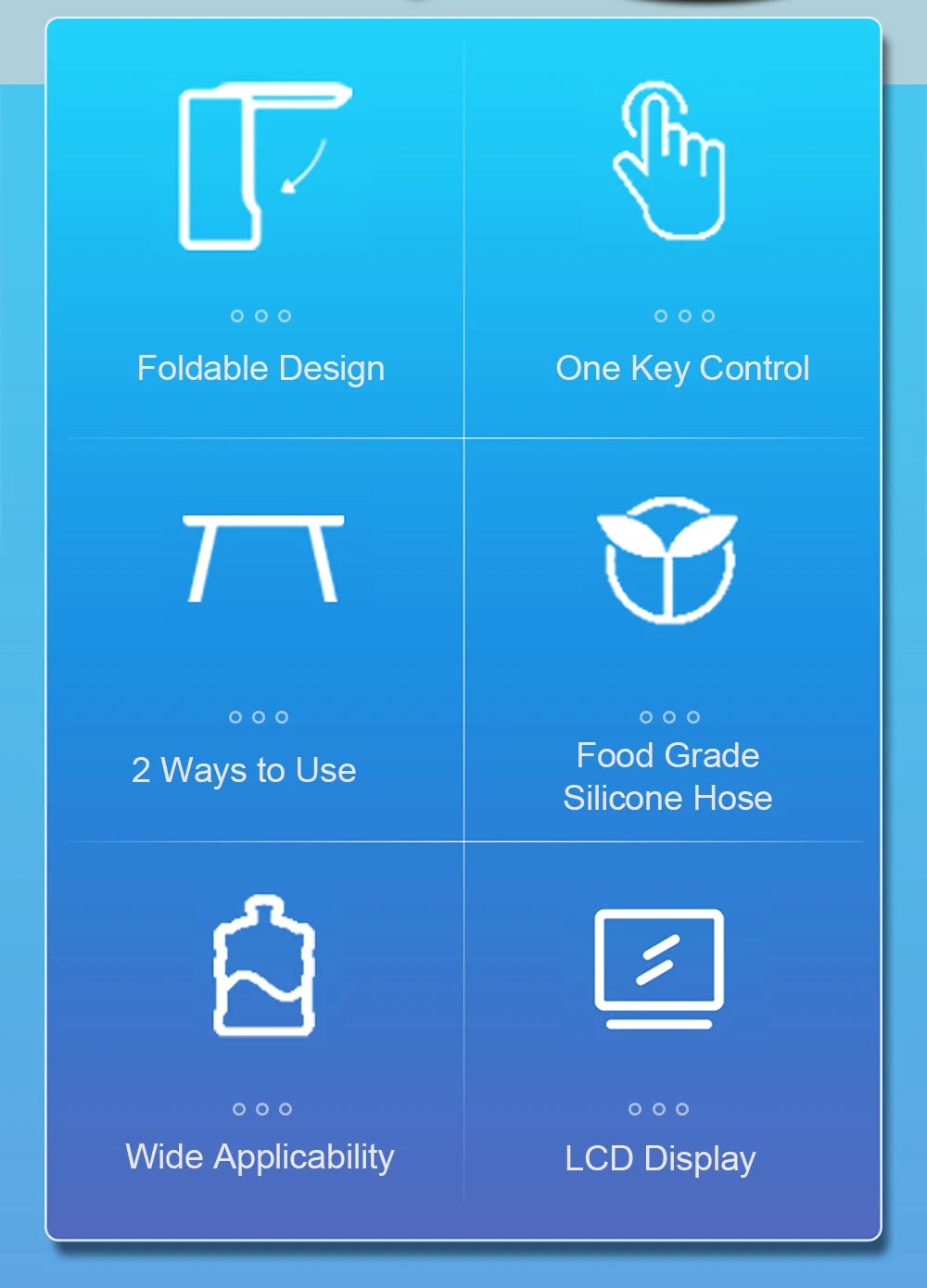 Rechargeable Water Bottle Dispenser Pump