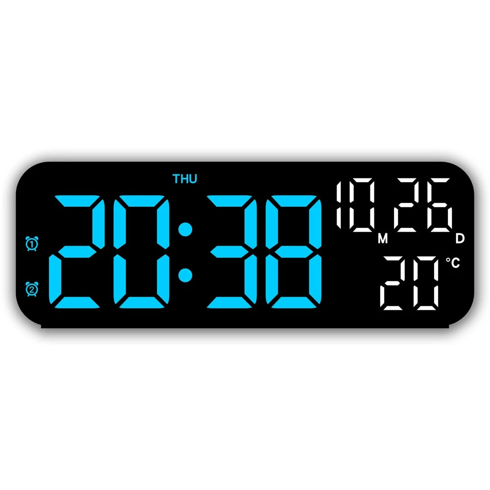 Digital LED Alarm Clock with Temperature Display