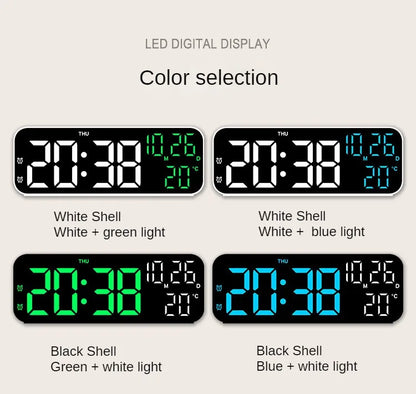 Digital LED Alarm Clock with Temperature Display