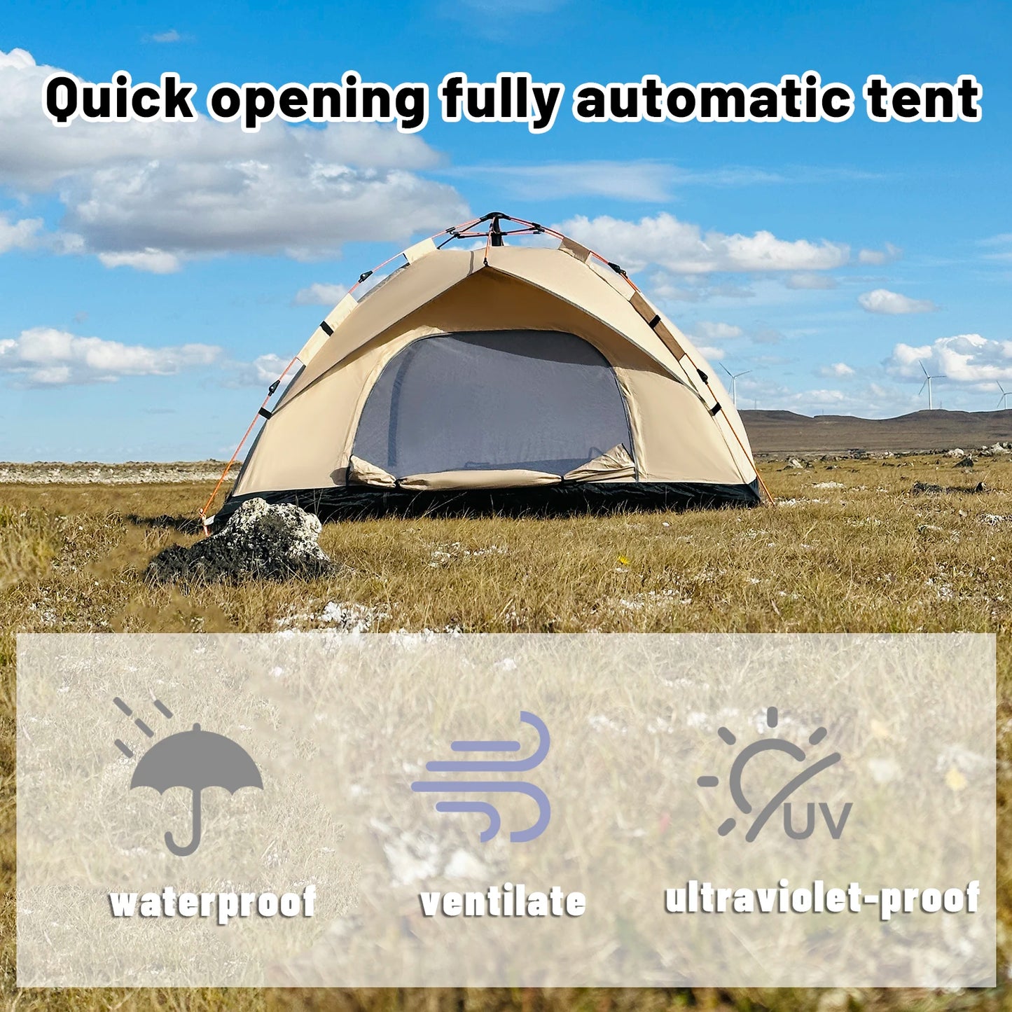 Automatic Pop-Up Camping Tent (4-Person)