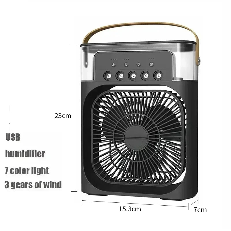3-in-1 Mini Air Cooler + Fan + Night Light