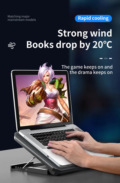 Q100 17-inch Gaming Laptop Cooling Pad (2600RPM)
