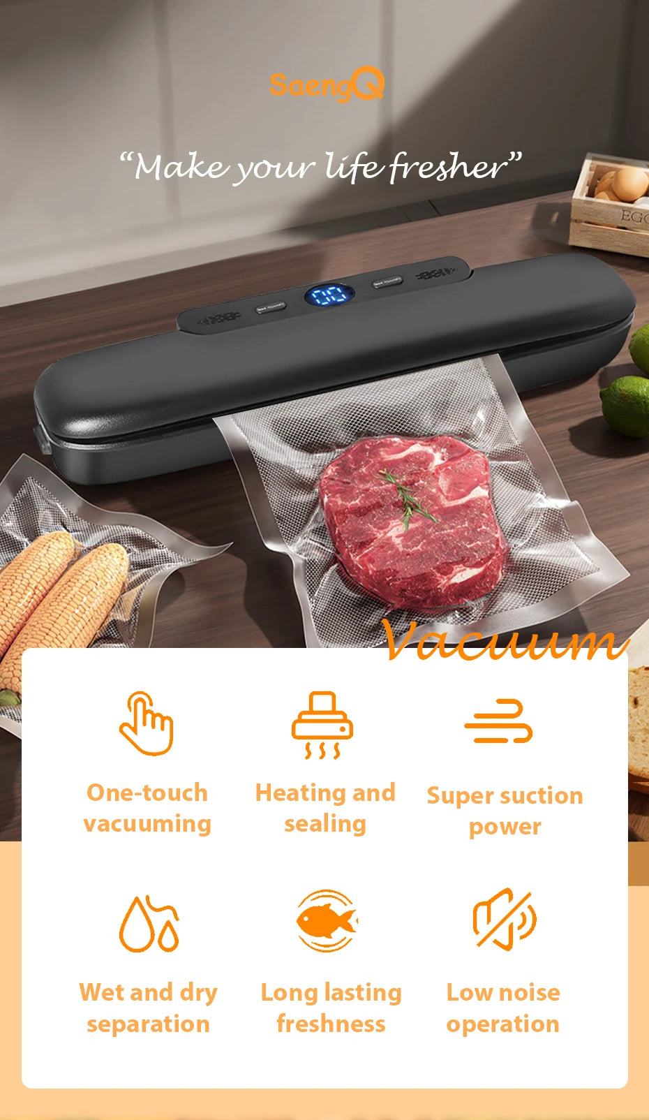 saengQ Vacuum Sealer Machine