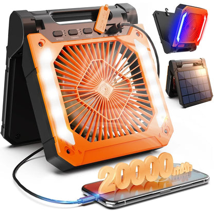 Portable Camping Fan with LED (20000mAh)